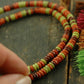 Retro Mix: Orange, Brown, Green Bone Beads, 5x2mm, 18" strand