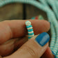 Minty Fresh: Aqua, White Bone Beads, 5x2mm, 18" strand