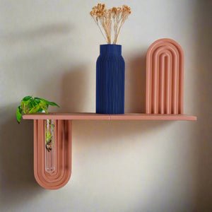 Modern Floating Wall Shelf, Unique Arch Oval Home Decor, 3D Printed Propagation or Reed Diffuser Shelf, Wall Shelf Catchall, Entryway Decor