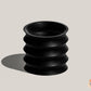 Rippled Plant Pot with Drainage – Modern Organic Indoor Planter with Saucer, 3D Printed Wavy Pot for Houseplants - BRIM