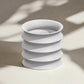 Rippled Plant Pot with Drainage – Modern Organic Indoor Planter with Saucer, 3D Printed Wavy Pot for Houseplants - BRIM