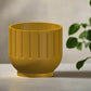 Modern Indoor Planter with Drainage – 3D Printed Fluted Plant Pot, Vertical Ribbed Design, Minimalist Decor Accent, Mid-Bubble