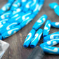 Hand Stained Comma Pipe Beads: 5x9mm, 10 pieces