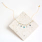 Rainbow Gemstone Mini Sparkler Necklace - Gold