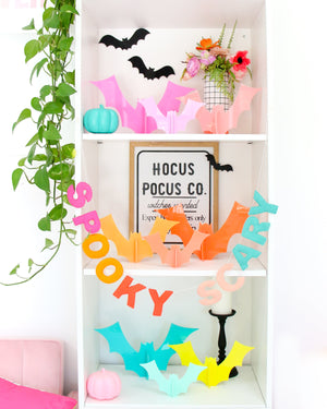 Pink Set Opaque Acrylic Bat Decorations