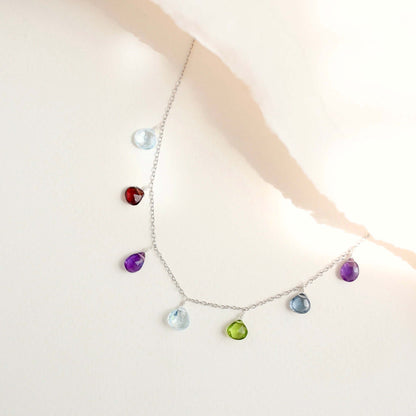 Silver Rainbow Sparkler Necklace