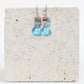 Aquamarine Quartz Silver Drop Earrings
