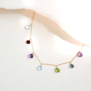 Gold Rainbow Sparkler Necklace