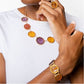 Glass Multi-Coin Motif Bracelet