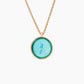 Glass Coin of Ephesos Motif Pendant Necklace