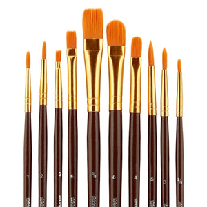 Studio Golden Nylon Brush Set  - 10 Pieces