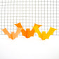 Orange Set Opaque Acrylic Bat Decorations