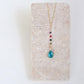 Neon Blue Quartz Yoga Pendant Necklace