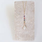 White Chalcedony Rainbow Yoga Pendant
