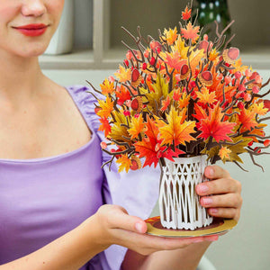 HugePop Pop Up Maple Leaf with Detachable Bouquet