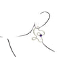 Inky Doodle Earrings in Sterling and Amethyst