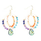Kaleidoscope Multistone Golden Chandelier Earrings
