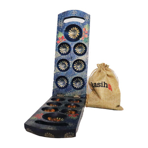 Mancala Wood Dakon Folding Congklak Board Game Games, DKN013