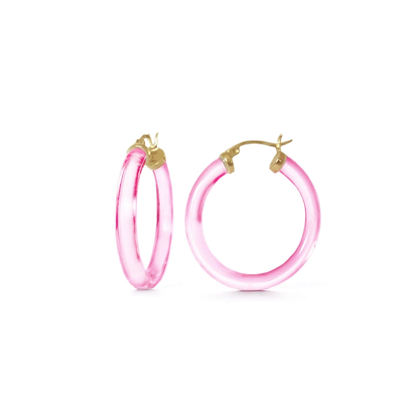 Thin Lucite Hoop Earrings