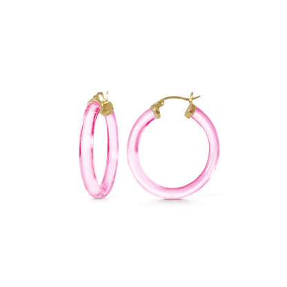 Thin Lucite Hoop Earrings