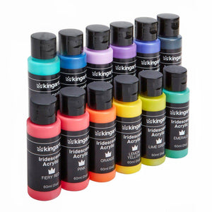 Acrylic Paint 12 Iridescent Colors