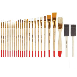 Studio Brush Set Multi-Purpose - 25 Pieces