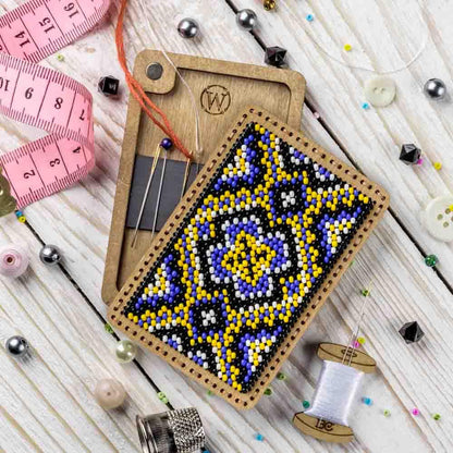 Bead Embroidery Kit for creating a pin cushion FLZB(N)-100