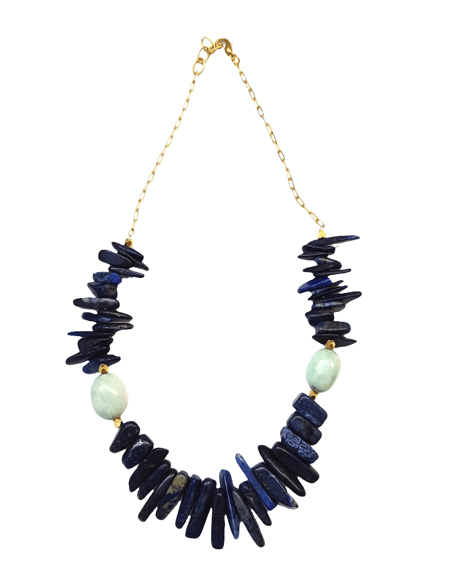 Lapis Fringe Necklace
