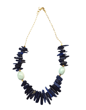 Lapis Fringe Necklace
