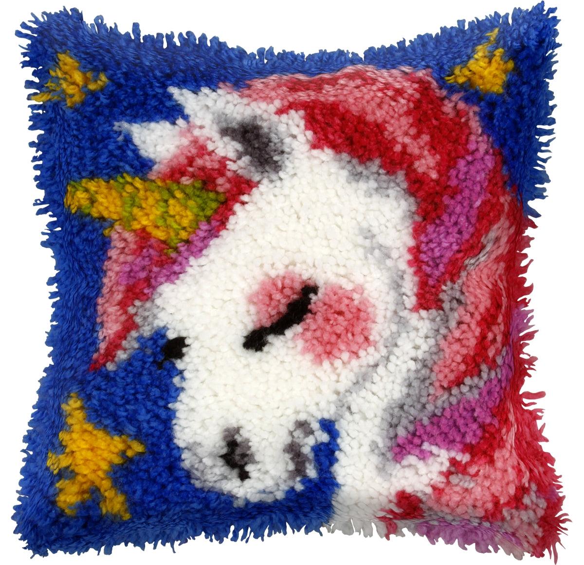 Latch-hook kit on canvas Unicorn 4080