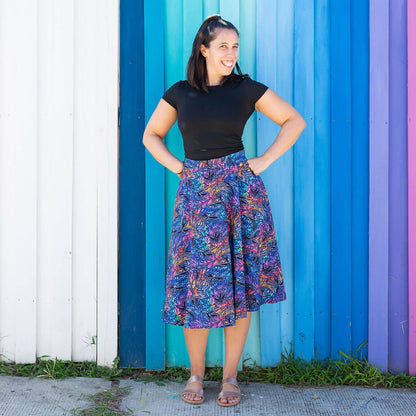 Adult "Autumn Blaze" Dragons Skirt With Pockets