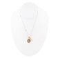 Libra - Zodiac White Moonstone Golden Charm Necklace