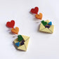 Love Letters Earrings by Laliblue - Rainbow