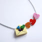 Love Letters Necklace by Laliblue - Rainbow
