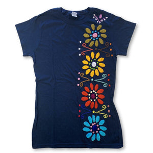 Luzy Hand Embroidered Fitted T-Shirt - Mexico
