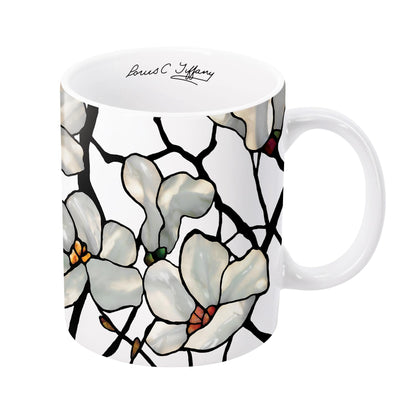 Tiffany Magnolia Fine Art Mug – 11 oz Porcelain Coffee Cup