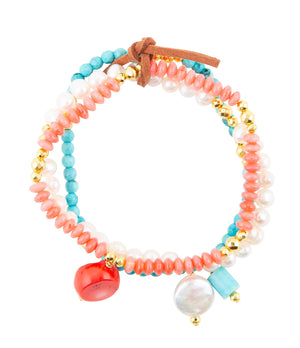 Mandy Colorful Pearl Stretch Bracelet Set