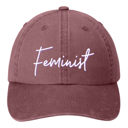 Garment washed Dad Hat - Feminist