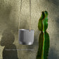 Mid Century Ribbed Hanging Plant Pots