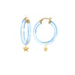 Mini Star Charm Lucite Hoop Earrings