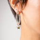 Mini Star Charm Lucite Hoop Earrings