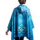 Monet Water Lilies Reversible Rain Cape Poncho – Lightweight Hooded Wrap for Women