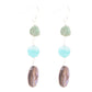 Multicolor Abalone and Blue Magnesite Sterling Silver Drop Earrings