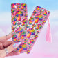 Pink Mushroom Bookmark – Holographic Handmade Bookmark with Tassel Option