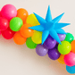 Neon Blue Starburst Cluster Balloon – 19", 26", 40"