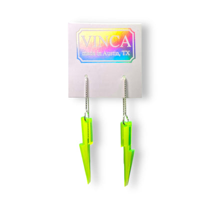 Last Chance! Bright Green Baby Bolts Ear-threaders