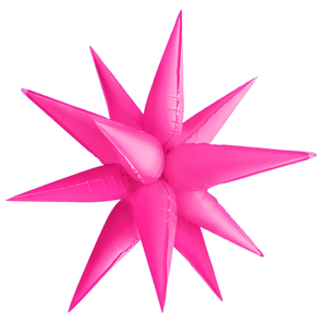 Neon Pink Starburst Cluster Balloon – 26" or 40"