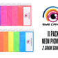 11 Color Neon Pigment Powder Variety Pack Set