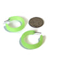 Neon Green Small Classic Hoop Earrings