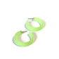 Neon Green Small Classic Hoop Earrings